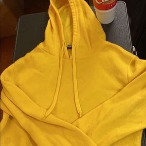 yellow hoodie
